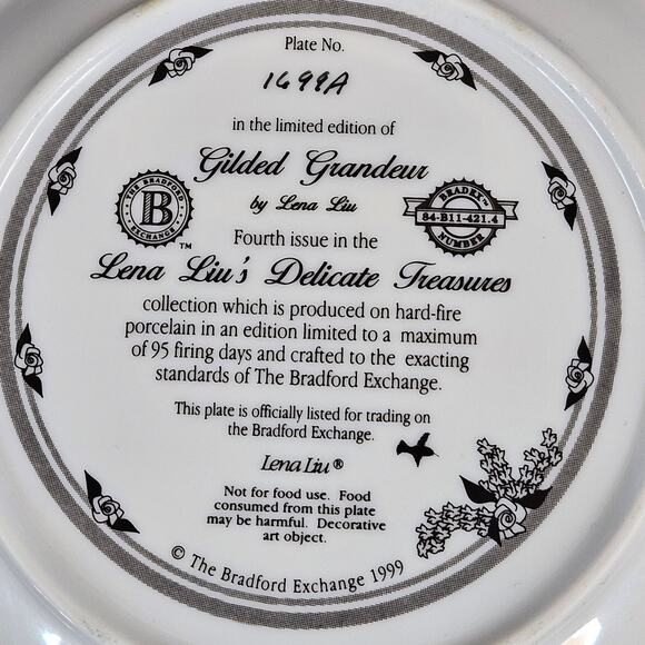 Bradford Exchange 1999 Lena Liu's Delicate Treasures Hummingbird Plates (2) - Picture 5 of 7